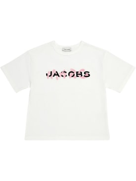 Marc Jacobs: Camiseta de algodón jersey - Blanco - kids-girls_0 | Luisa Via Roma