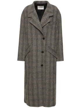 Marant Etoile: Sabine wool long coat - Beige - women_0 | Luisa Via Roma