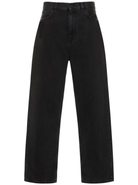 Carhartt WIP: Jeans de denim de algodón - Negro - women_0 | Luisa Via Roma