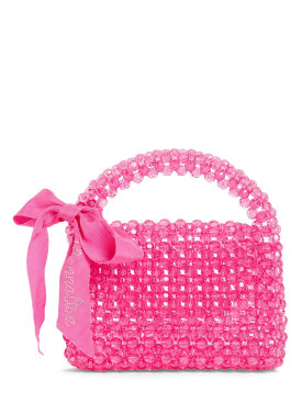 Monnalisa: Crystal bead handbag w/bow - Fuchsia - kids-girls_0 | Luisa Via Roma