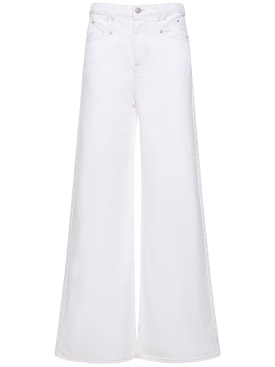Isabel Marant: Pantalones anchos - Blanco - women_0 | Luisa Via Roma