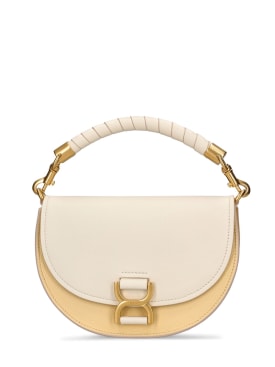 Chloé: Marcie leather top handle bag - Misty Ivory - women_0 | Luisa Via Roma