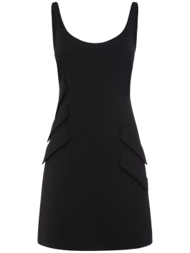 Versace: Kleid aus Wollmischung - Schwarz - women_0 | Luisa Via Roma