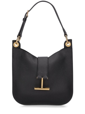 Tom Ford: Small Tara leather crossbody bag - Black - women_0 | Luisa Via Roma