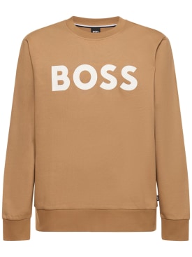 Boss: Soleri 02 logo sweatshirt - Medium Beige - men_0 | Luisa Via Roma