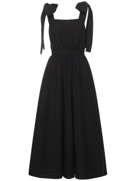 MSGM: Vestido de algodón stretch - Negro - women_0 | Luisa Via Roma