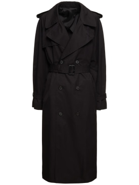 Wardrobe.nyc: Compact cotton drill trench coat - Black - women_0 | Luisa Via Roma