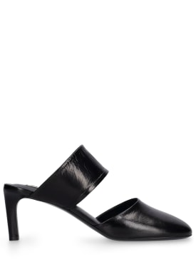 Jil Sander: 35毫米皮革穆勒鞋 - 黑色 - women_0 | Luisa Via Roma