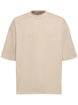 Fear of God: Cotton blend t-shirt - Light Grey - men_0 | Luisa Via Roma