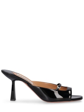 Aquazzura: Zapatos mules de charol 75mm - Negro - women_0 | Luisa Via Roma