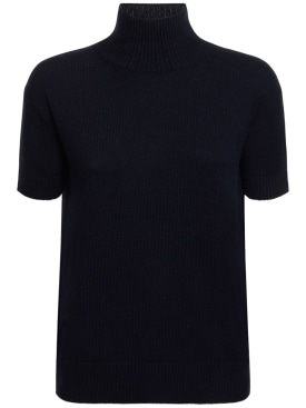'S Max Mara: Paola wool blend turtleneck sweater - Dark Blue - women_0 | Luisa Via Roma