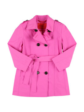 MAX&Co.: Trench-coat en coton et nylon Ottoman - Fuchsia - kids-girls_0 | Luisa Via Roma
