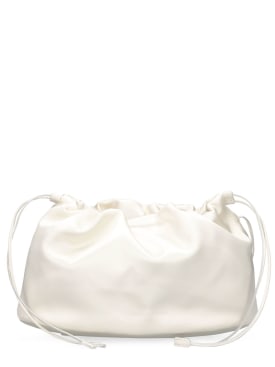Loulou Studio: Mireille viscose & silk satin bag - White - women_0 | Luisa Via Roma
