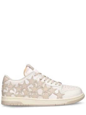 Amiri: Stars leather low top sneakers - White/Beige - men_0 | Luisa Via Roma