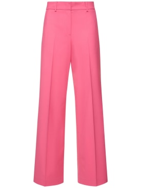 MSGM: Stretch wool pants - Pink - women_0 | Luisa Via Roma