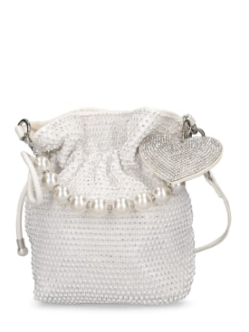 Monnalisa: Crystal embellished bag - White - kids-girls_0 | Luisa Via Roma