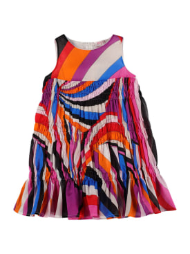 Pucci: Printed cotton muslin midi dress - Fuchsia - kids-girls_0 | Luisa Via Roma