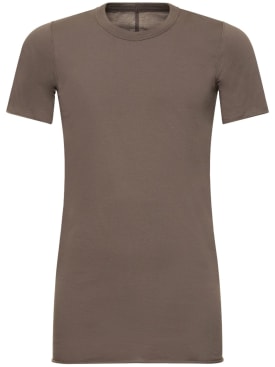 Rick Owens: Camiseta de algodón - Polvo - men_0 | Luisa Via Roma