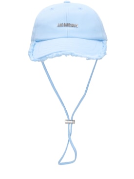 Jacquemus: La Casquette Artichaut cotton hat - Blue - men_0 | Luisa Via Roma
