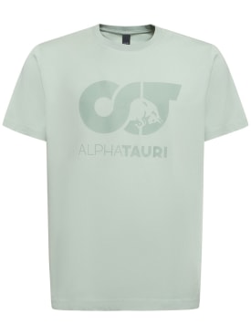 Alphatauri: T-shirt Jero con stampa - Dusty Mint - men_0 | Luisa Via Roma