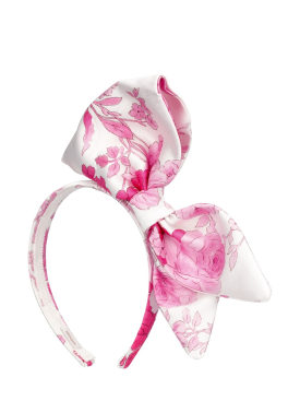 Monnalisa: Mikado headband w/bow - White/Pink - kids-girls_0 | Luisa Via Roma