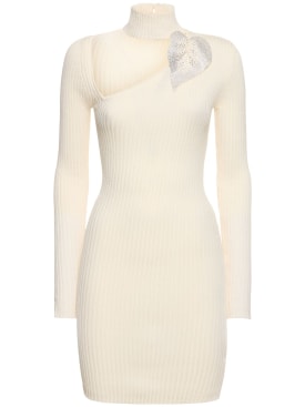 Giuseppe Di Morabito: Cotton mini dress - White - women_0 | Luisa Via Roma