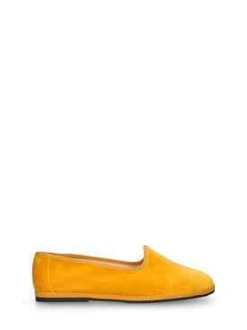 Il Gufo: Velvet loafers - Yellow - kids-girls_0 | Luisa Via Roma