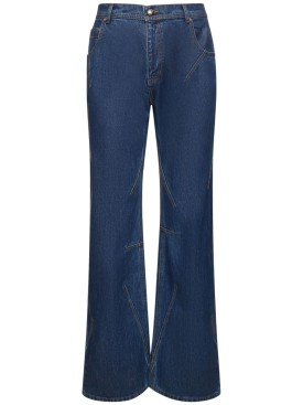 Andersson Bell: Jeans acampanados de algodón - Azul - men_0 | Luisa Via Roma