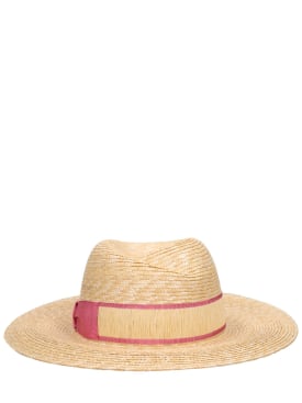 Borsalino: Romy straw hat w/ bow - Naturalortensia - women_0 | Luisa Via Roma