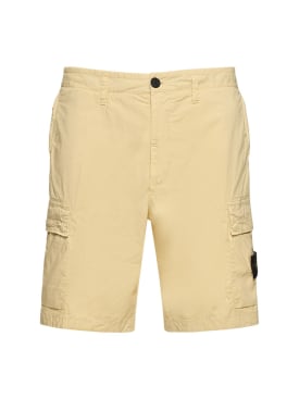 Stone Island: Cargo shorts - Natural Beige - men_0 | Luisa Via Roma
