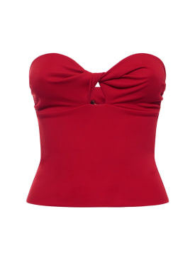 The Andamane: Top Lucille in jersey stretch - Rosso - women_0 | Luisa Via Roma