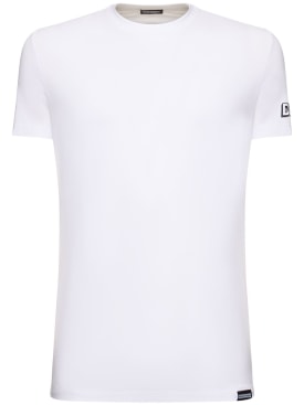 Dsquared2: Camiseta deportiva - Blanco - men_0 | Luisa Via Roma