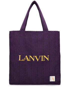 Lanvin: Tote bag - Purple - men_0 | Luisa Via Roma