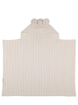 Liewood: Organic cotton hooded towel - White - kids-girls_0 | Luisa Via Roma