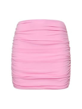 The Andamane: Livia stretch georgette mini skirt - Pink - women_0 | Luisa Via Roma