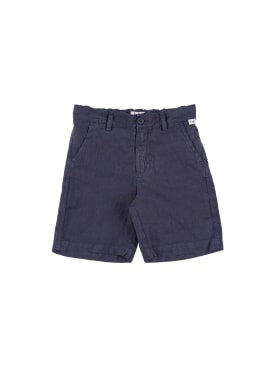 Il Gufo: Shorts in lino - Navy - kids-boys_0 | Luisa Via Roma