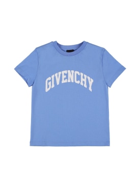 Givenchy: Cotton jersey t-shirt - Blue - kids-boys_0 | Luisa Via Roma