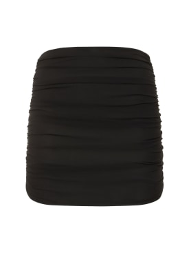 The Andamane: Livia stretch georgette mini skirt - Black - women_0 | Luisa Via Roma