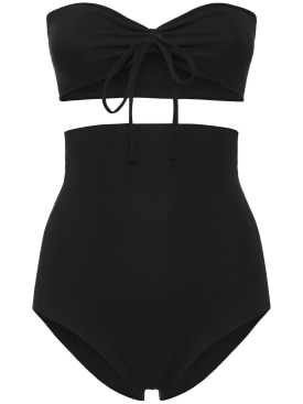 Isole & Vulcani: Seamless cotton jersey bikini - Black - women_0 | Luisa Via Roma