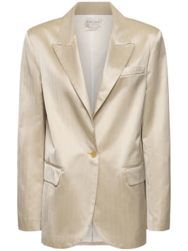 Forte_forte: Chic herringbone tailored jacket - Beige - women_0 | Luisa Via Roma