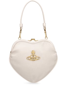 Vivienne Westwood: Belle Heart Frame moiré top handle bag - Cream - women_0 | Luisa Via Roma