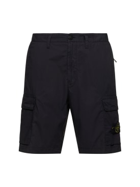 Stone Island: Cargo shorts - Navy - men_0 | Luisa Via Roma