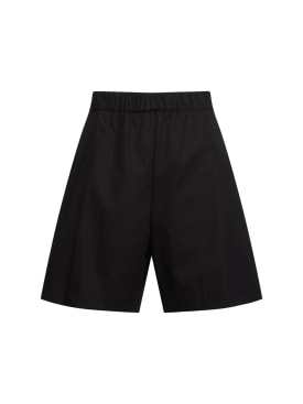 LANEUS: Baggy cotton shorts - Black - men_0 | Luisa Via Roma
