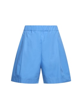 LANEUS: Baggy cotton shorts - Sky Blue - men_0 | Luisa Via Roma