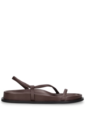 St. Agni: 25mm Twist leather sandals - Brown - women_0 | Luisa Via Roma