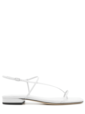 Studio Amelia: Chaussures plates en cuir 10 mm - Blanc - women_0 | Luisa Via Roma
