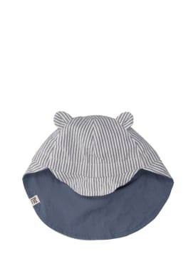 Liewood: Sombrero de algodón orgánico - Blanco/Azul - kids-girls_0 | Luisa Via Roma