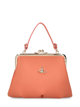 Vivienne Westwood: Granny frame leather top handle bag - Orange - women_0 | Luisa Via Roma