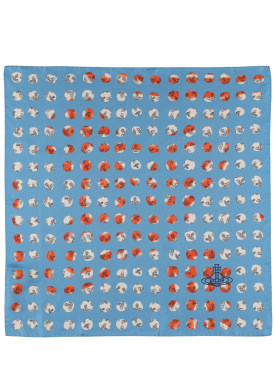Vivienne Westwood: Foulard carré en soie Dots Pocket - Bleu Ciel - women_0 | Luisa Via Roma
