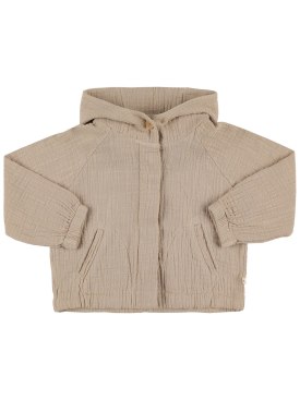1 + IN THE FAMILY: Hooded cotton jacket - Beige - kids-boys_0 | Luisa Via Roma